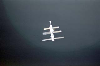 Mir Space Station as viewed from Discovery.